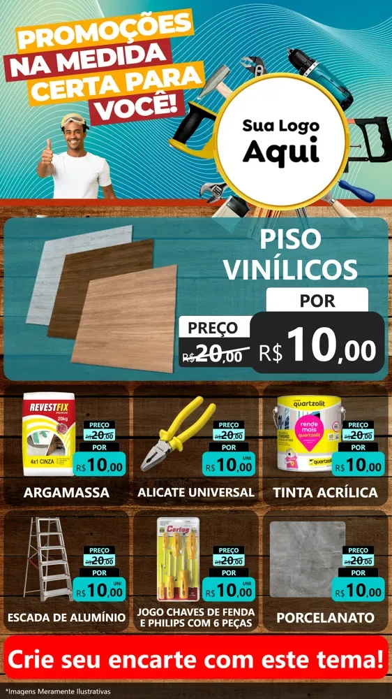 Modelo de Rede Social para Stories com o tema Promoções na Medida Certa Para Você para Material para Construção