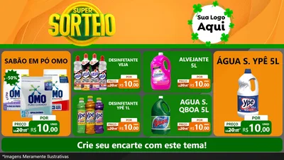 Modelo de TV para TV Horizontal com o tema Super Sorteio para Produtos de Limpeza