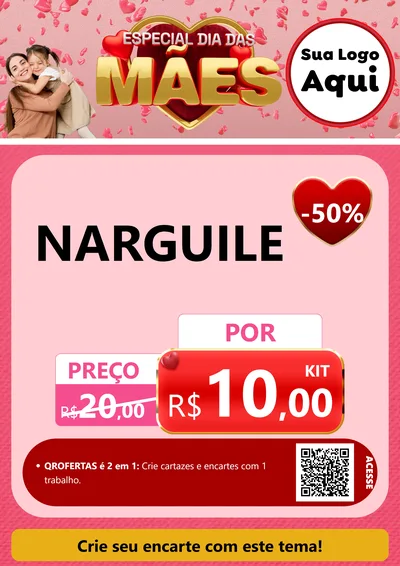 Modelo de Cartaz para Cartaz A4 Vertical com o tema Especial Dia Das Mães para Tabacaria