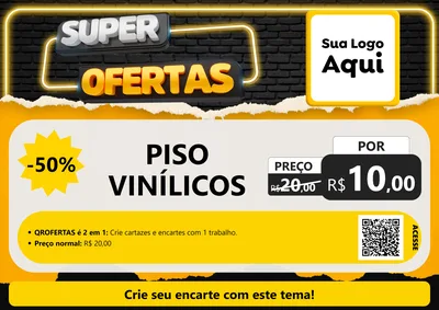 Modelo de Cartaz para Cartaz A4 Horizontal com o tema Super Ofertas para Material para Construção