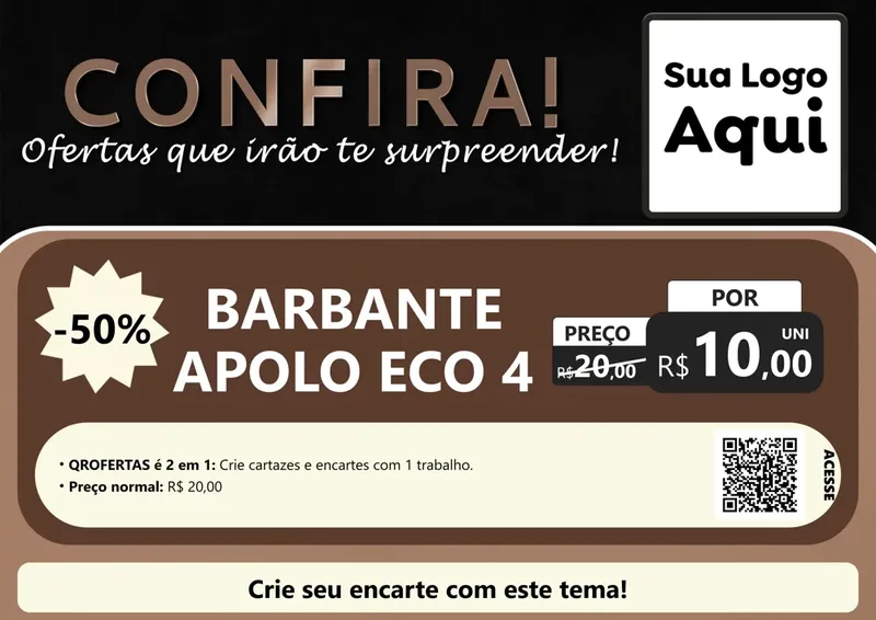 Modelo de Cartaz para Cartaz A4 Horizontal com o tema Confira! Ofertas que irão te surpreender! para Armarinho e Aviamentos
