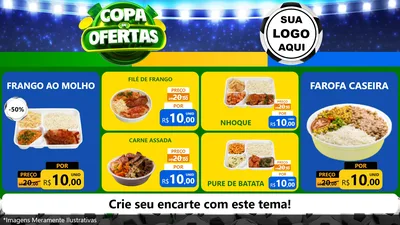 Modelo de TV para TV Horizontal com o tema Copa de Ofertas para Restaurante
