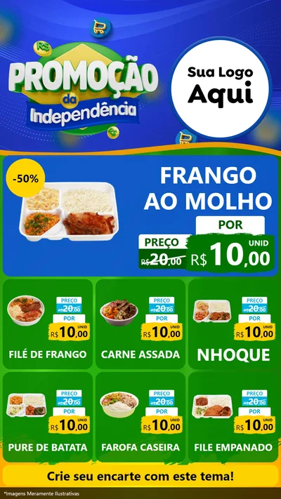 Modelo de Rede Social para Stories com o tema Promoção da Independência para Restaurante
