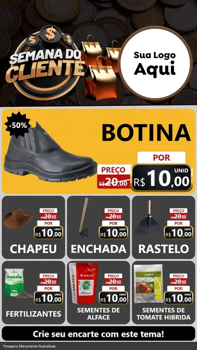 Modelo de Rede Social para Stories com o tema Semana do Cliente para Agropecuária