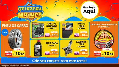 Modelo de TV para TV Horizontal com o tema Quinzena Maluca para Auto peças