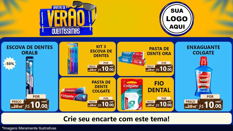 Modelo de TV para TV Horizontal com o tema Ofertas de Verão Quentíssimas para Higiene Pessoal