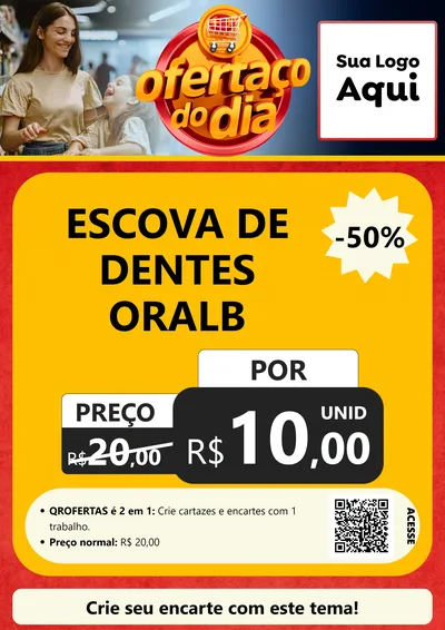 Modelo de Cartaz para Cartaz A4 Vertical com o tema Ofertaço Do Dia para Higiene Pessoal