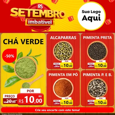 Modelo de Rede Social para Feed Facebook com o tema Setembro Imbatível para Produtos Naturais