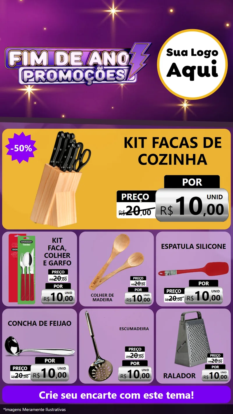 Modelo de Rede Social para Stories com o tema Fim de Ano Promoções para Utilidades Domésticas