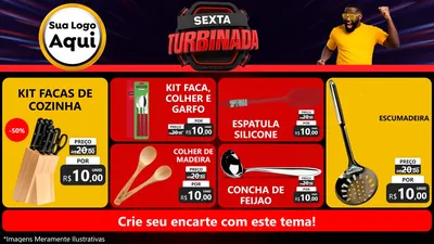 Modelo de TV para TV Horizontal com o tema Sexta Turbinada para Utilidades Domésticas