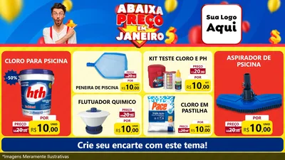 Modelo de TV para TV Horizontal com o tema Abaixa Preço em Janeiro para Produtos para Piscina