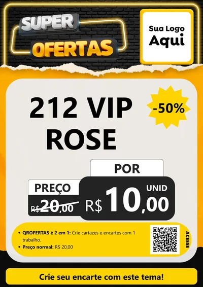 Modelo de Cartaz para Cartaz A4 Vertical com o tema Super Ofertas para Perfumes