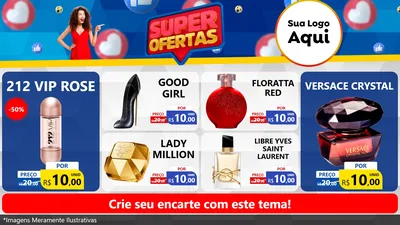 Modelo de TV para TV Horizontal com o tema Super Ofertas para Perfumes