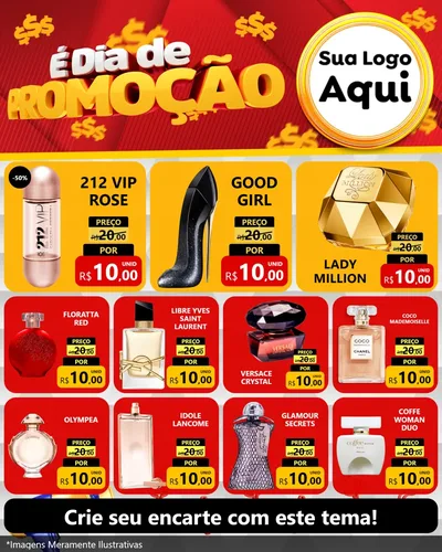 Modelo de Rede Social para Feed Instagram com o tema É Dia De Promoção para Perfumes