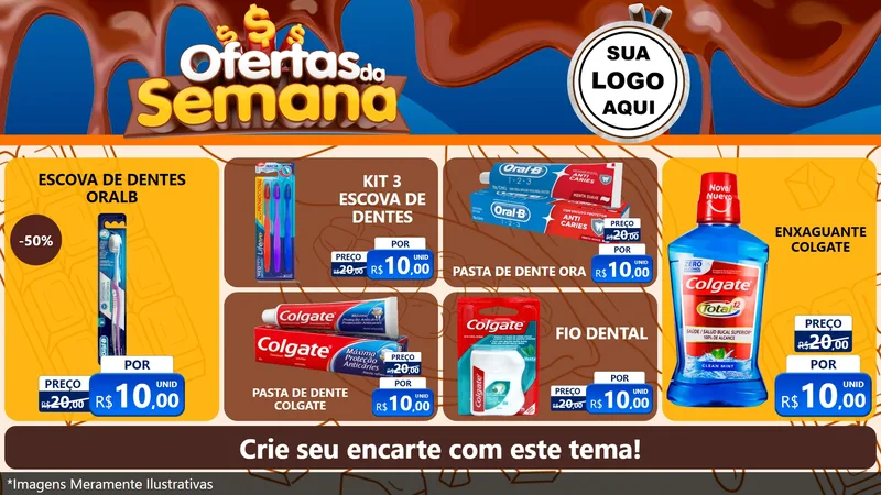Modelo de TV para TV Horizontal com o tema Ofertas da Semana - Páscoa para Higiene Pessoal