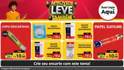 Modelo de TV para TV Horizontal com o tema Aproveite e Leve Também para Embalagens