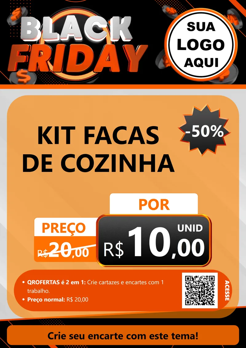 Modelo de Cartaz para Cartaz A4 Vertical com o tema Black Friday para Utilidades Domésticas