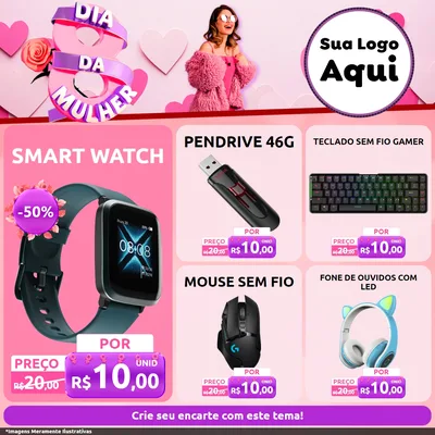 Modelo de Rede Social para Feed Facebook com o tema Dia da Mulher para Informática