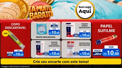 Modelo de TV para TV Horizontal com o tema Está Muito Barato para Embalagens