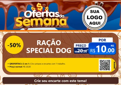 Modelo de Cartaz para Cartaz A4 Horizontal com o tema Ofertas da Semana - Páscoa para Pet Shop