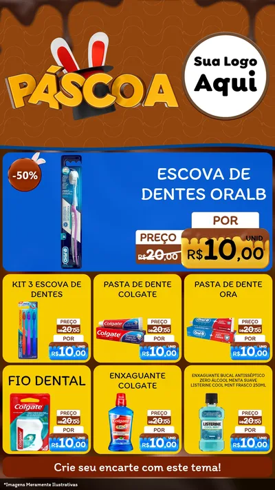 Modelo de Rede Social para Stories com o tema Páscoa para Higiene Pessoal