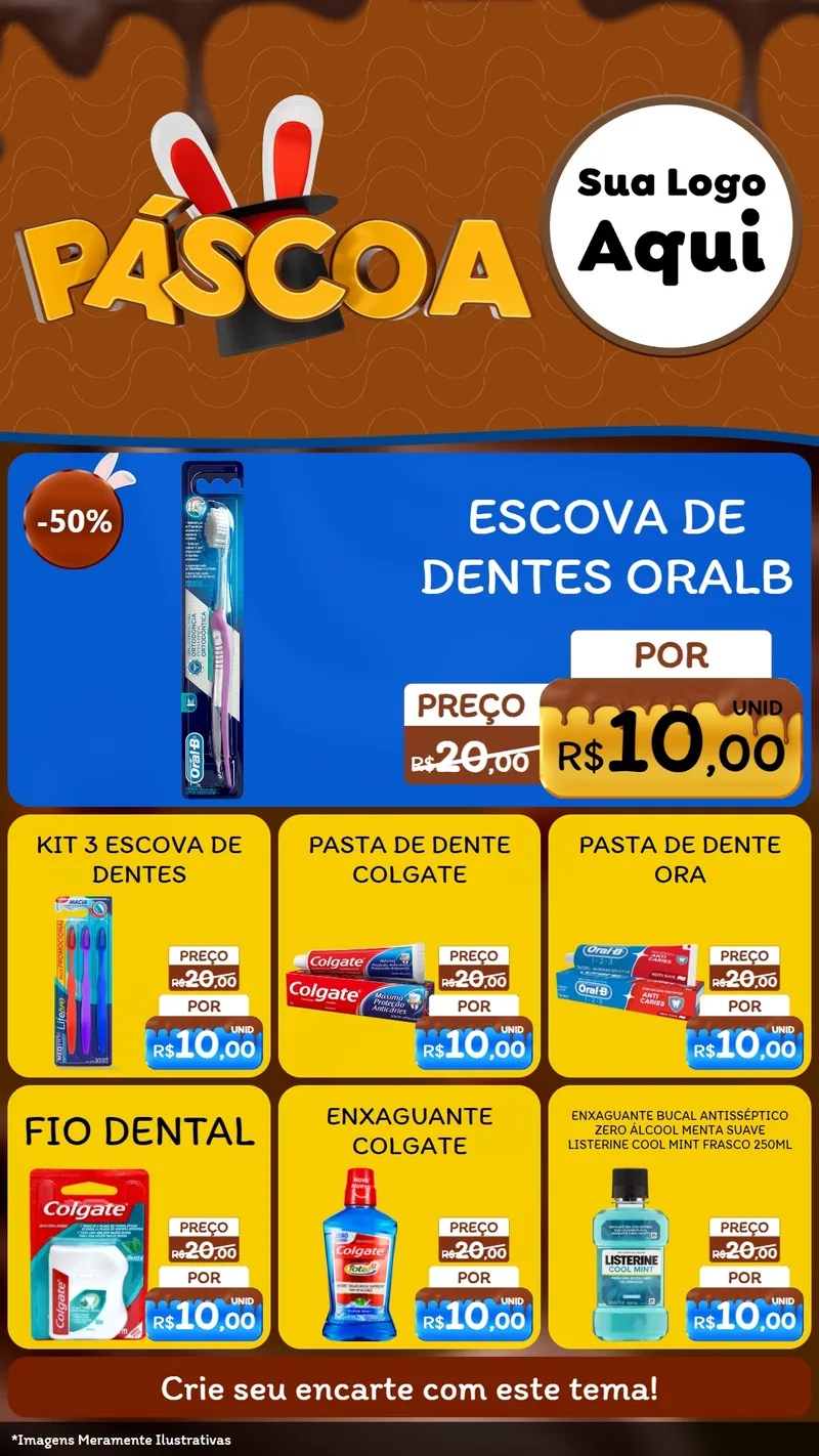 Modelo de Rede Social para Stories com o tema Páscoa para Higiene Pessoal