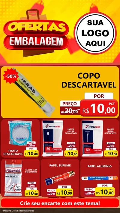 Modelo de Rede Social para Stories com o tema Ofertas Embalagem para Embalagens