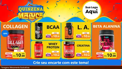 Modelo de TV para TV Horizontal com o tema Quinzena Maluca para Suplementos alimentares