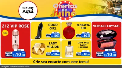 Modelo de TV para TV Horizontal com o tema Ofertas de Julho para Perfumes