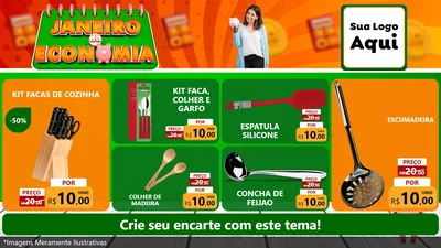 Modelo de TV para TV Horizontal com o tema Janeiro da Economia para Utilidades Domésticas