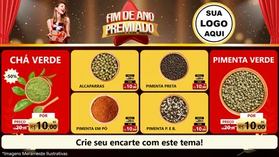 Modelo de TV para TV Horizontal com o tema Fim de Ano Premiado para Produtos Naturais