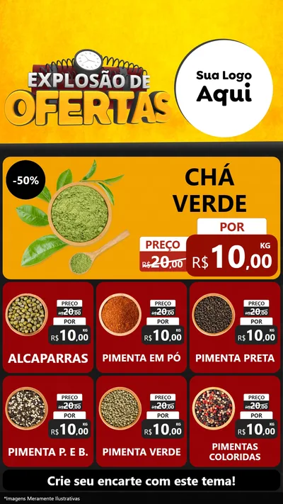 Modelo de Rede Social para Stories com o tema Explosão de Ofertas para Produtos Naturais