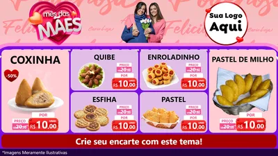 Modelo de TV para TV Horizontal com o tema Mês Das Mães para Salgadaria