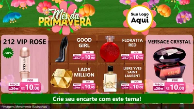 Modelo de TV para TV Horizontal com o tema Mês da Primavera para Perfumes