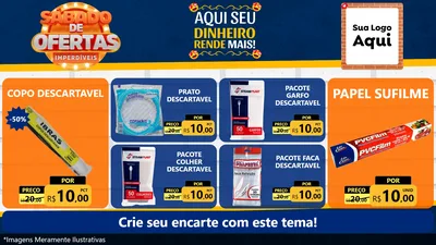 Modelo de TV para TV Horizontal com o tema Sábado de Ofertas Imperdíveis para Embalagens