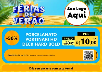 Modelo de Cartaz para Cartaz A4 Horizontal com o tema Férias de Verão para Pisos e revestimentos