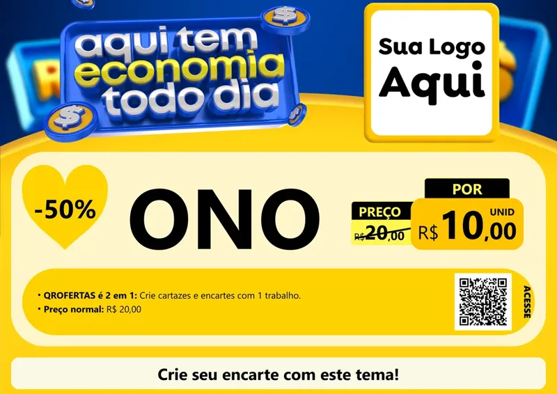 Modelo de Cartaz para Cartaz A4 Horizontal com o tema Aqui Tem Economia Todo Dia para Óticas