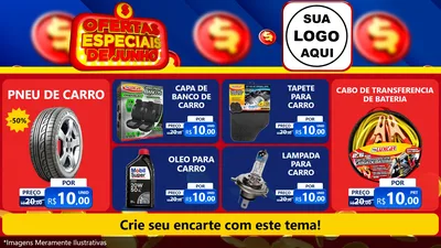 Modelo de TV para TV Horizontal com o tema Ofertas Especiais de Junho para Auto peças