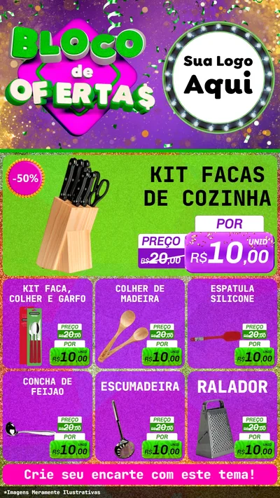 Modelo de Rede Social para Stories com o tema Bloco de Ofertas para Utilidades Domésticas