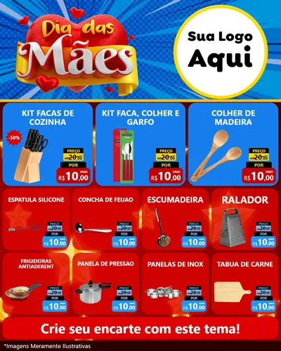 Modelo de Rede Social para Feed Instagram com o tema Dia das Mães para Utilidades Domésticas