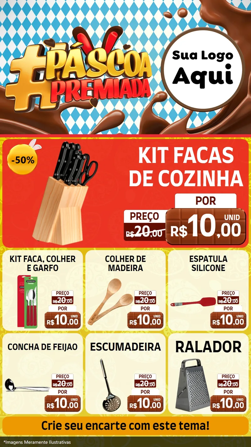 Modelo de Rede Social para Stories com o tema Páscoa Premiada para Utilidades Domésticas