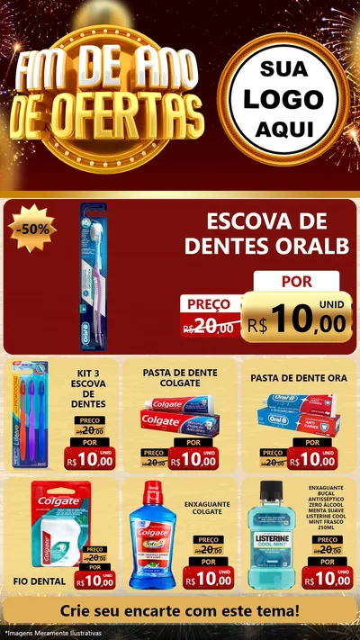 Modelo de Rede Social para Stories com o tema Fim de Ano de Ofertas para Higiene Pessoal