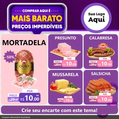Modelo de Rede Social para Feed Facebook com o tema Mais Barato para Frios e Laticínios