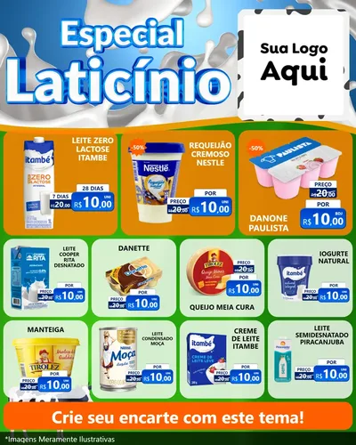 Modelo de Rede Social para Feed Instagram com o tema Especial Laticínio para Frios e Laticínios