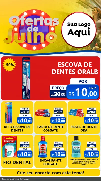Modelo de Rede Social para Stories com o tema Ofertas de Julho para Higiene Pessoal