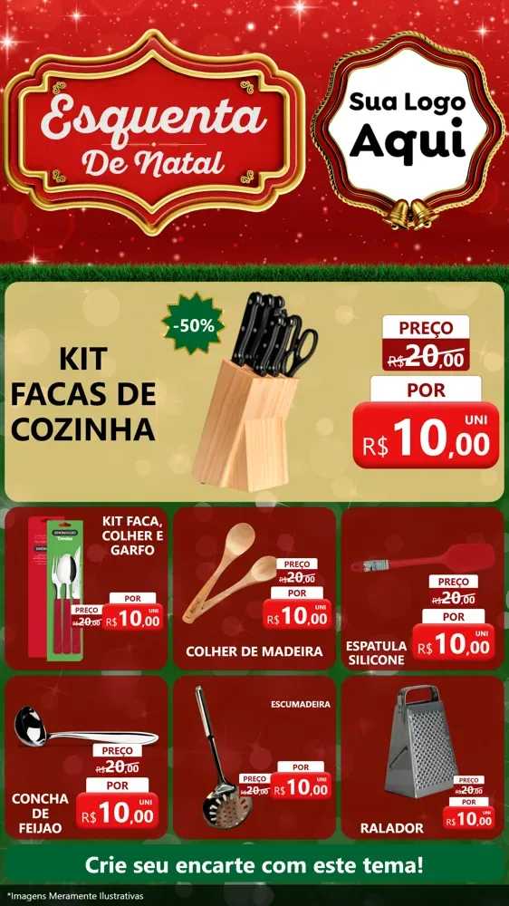 Modelo de Rede Social para Stories com o tema Esquenta de Natal para Utilidades Domésticas