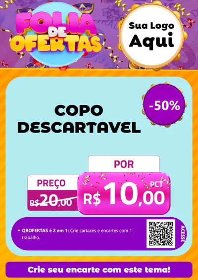 Modelo de Cartaz para Cartaz A4 Vertical com o tema Folia de Ofertas para Embalagens
