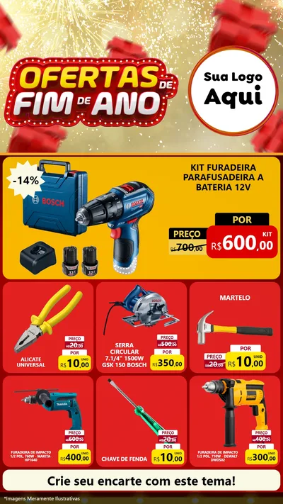 Modelo de Rede Social para Stories com o tema Ofertas de Fim de Ano para Maquinas e Ferramentas