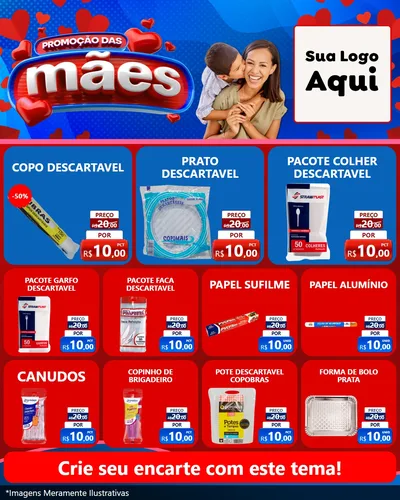 Modelo de Rede Social para Feed Instagram com o tema Promoção das Mães para Embalagens