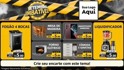 Modelo de TV para TV Horizontal com o tema Setembro Imbatível para Móveis e Eletro